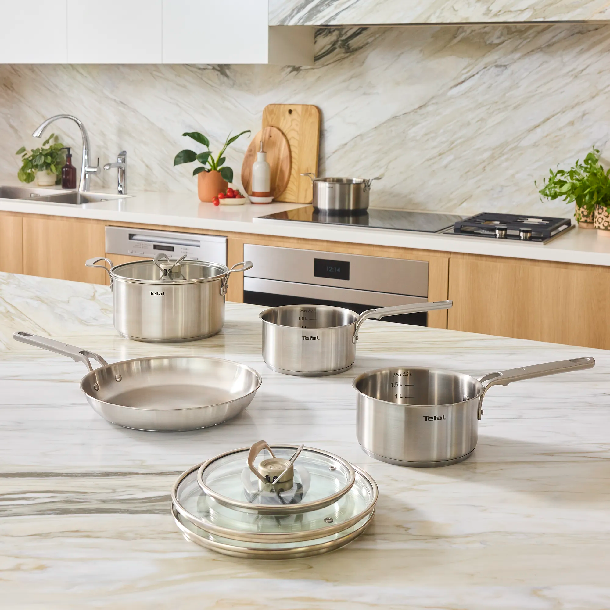 Tefal Space+ Extreme Induction Stainless Steel Stewpot 20cm + Lid