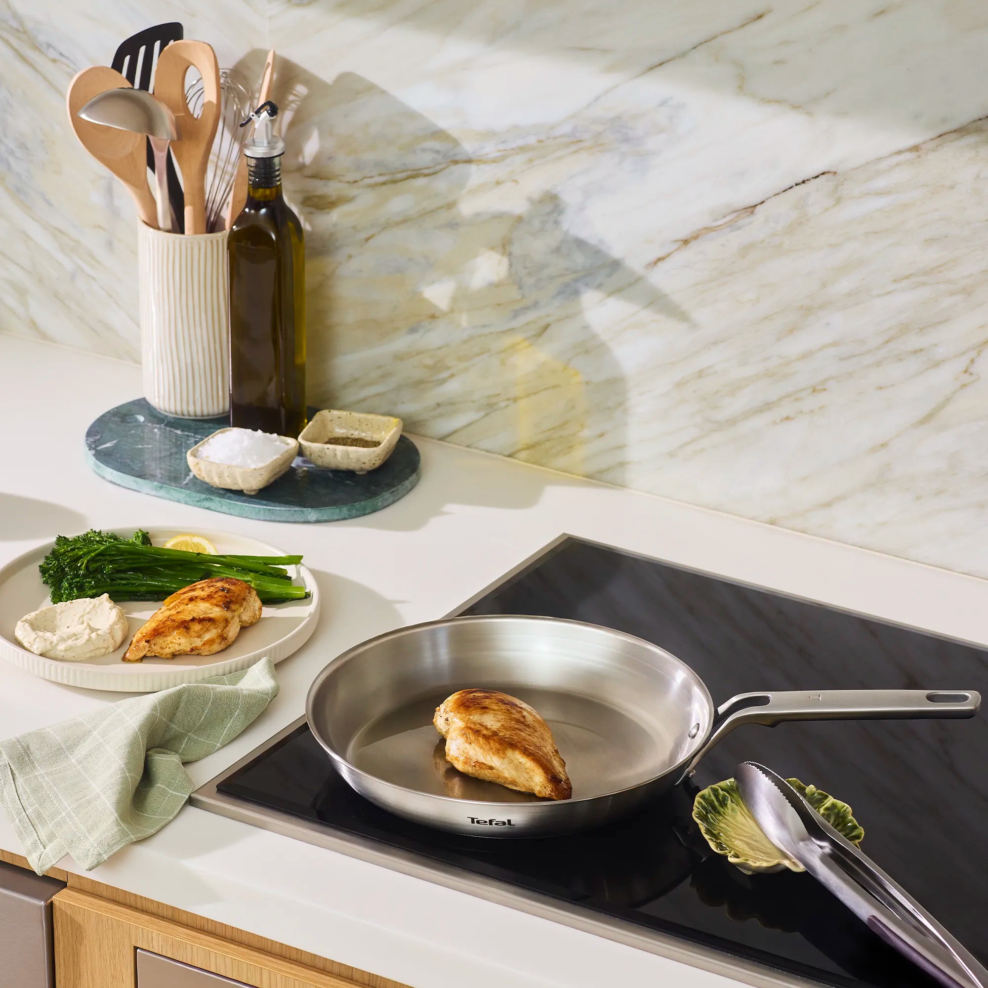 Tefal Extreme Induction Stainless Steel Uncoated Frypan 28cm