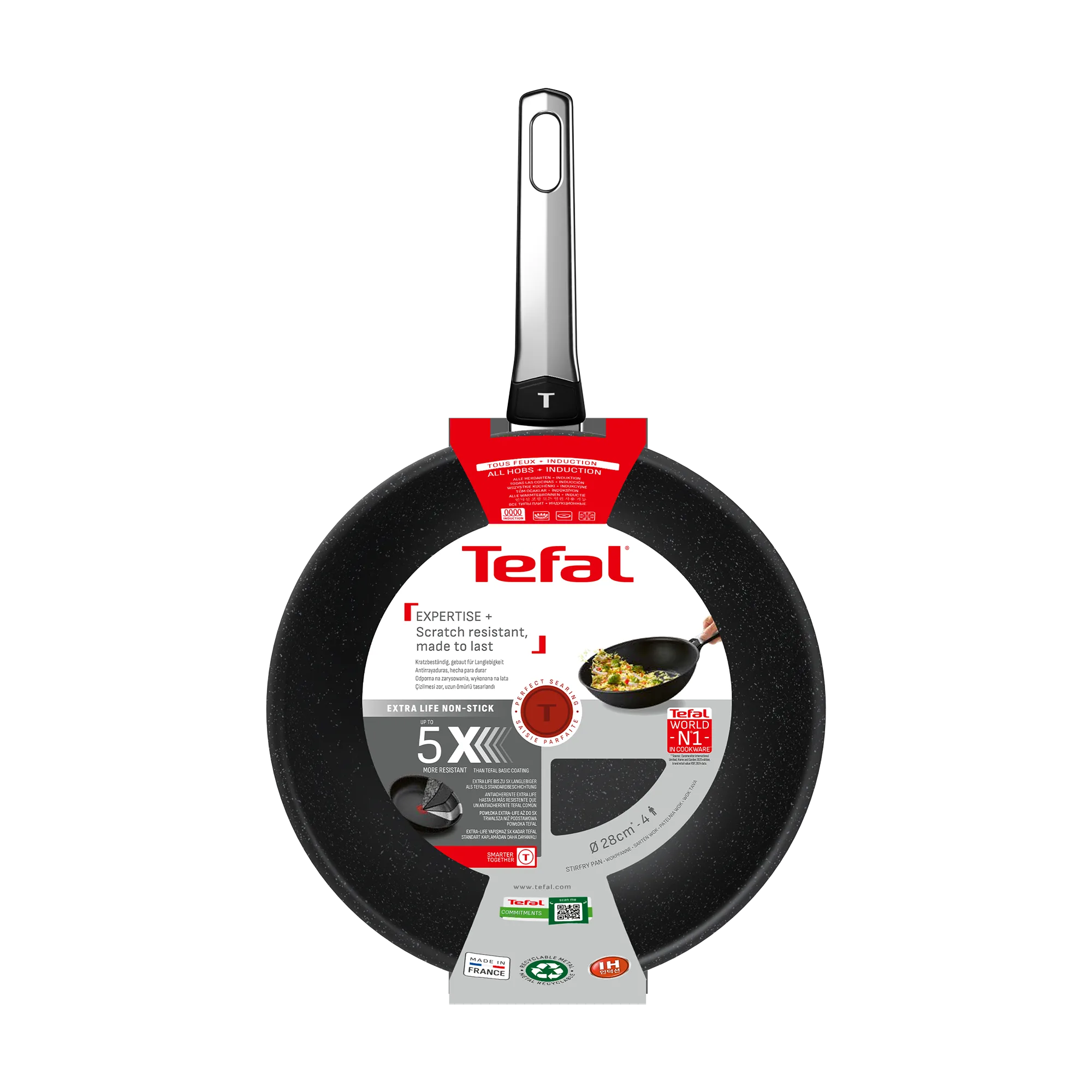 Tefal Expertise+ Induction Non-Stick Wok 28cm