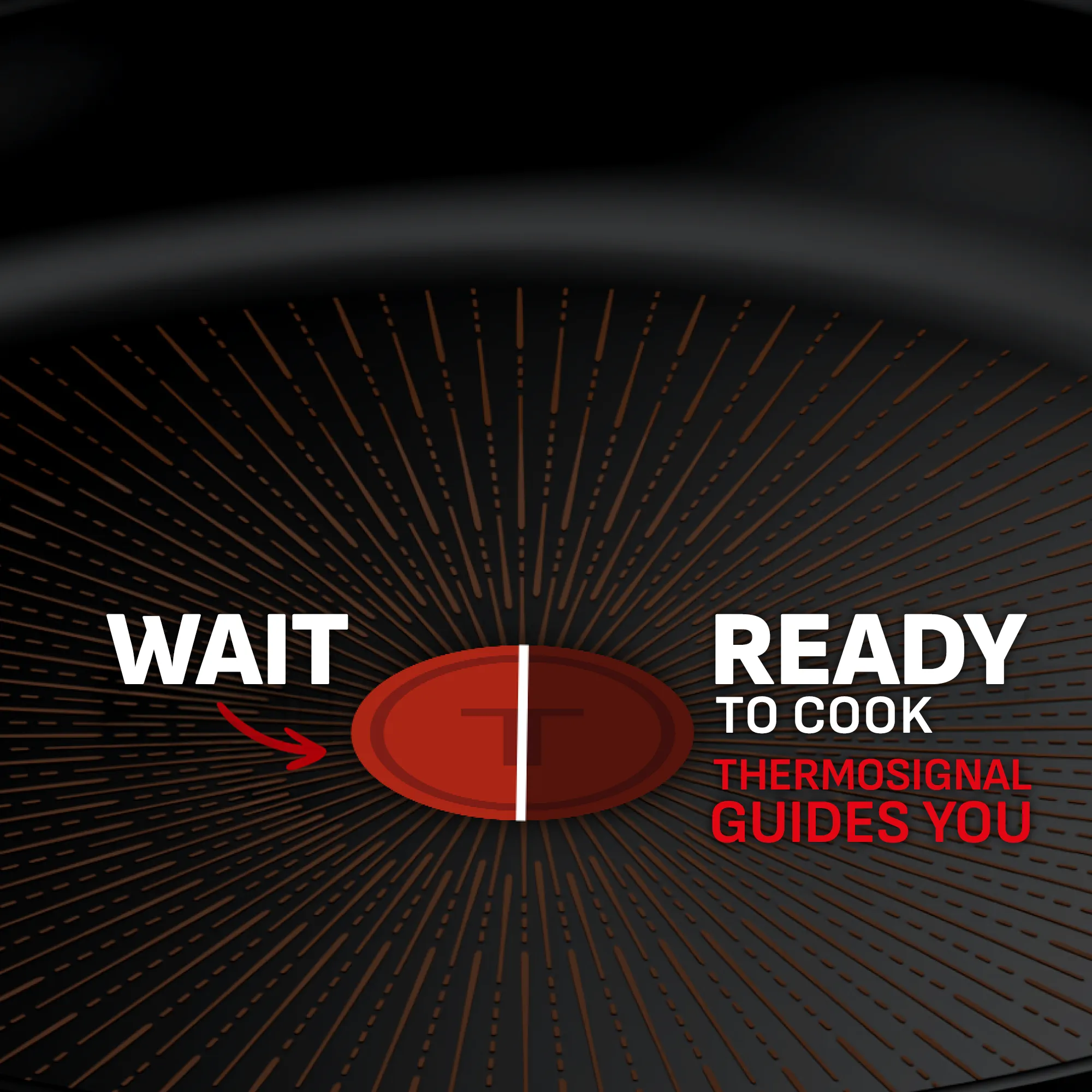 Tefal Space+ Excellence+ Induction Non-Stick Shallowpan 28cm thermo-signal