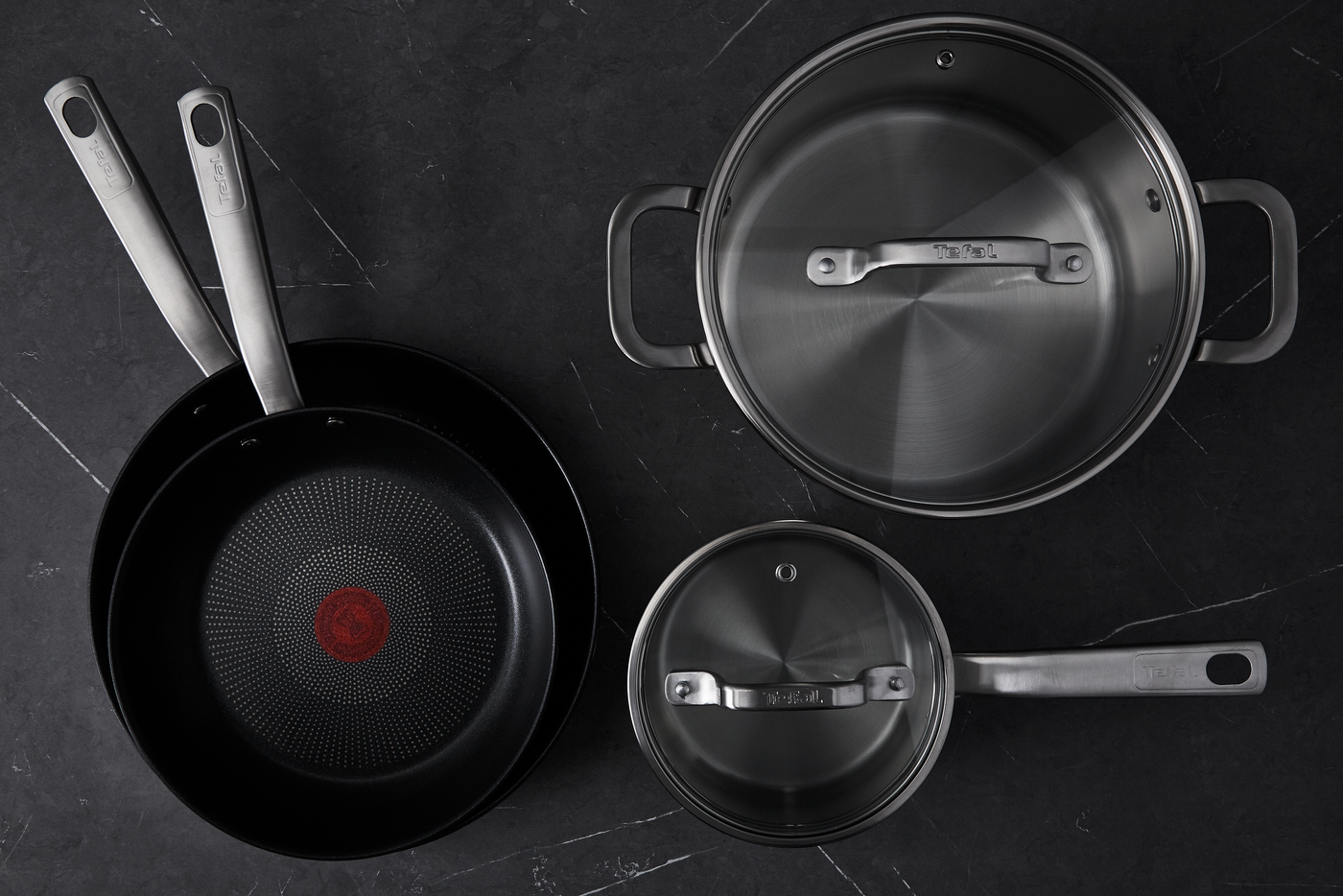 Tefal Virtuoso Induction Stainless Steel 4pc Set