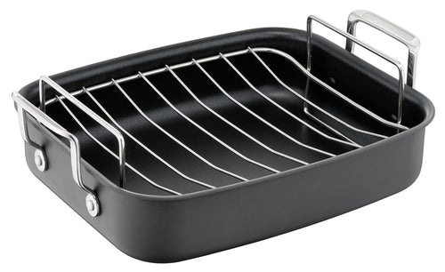 Jamie Oliver by Tefal Premium Hard Anodised Roaster & Rack 26x32cm