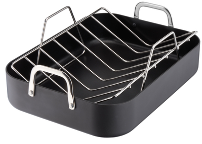 TEFAL Premium Specialty Hard Anodised Induction Roaster & Rack 29x39cm  D9259944